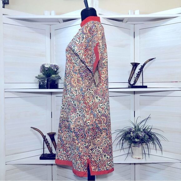 Vintage 70s Kimono Style Floral Print Dress Size Small - Picture 6 of 9